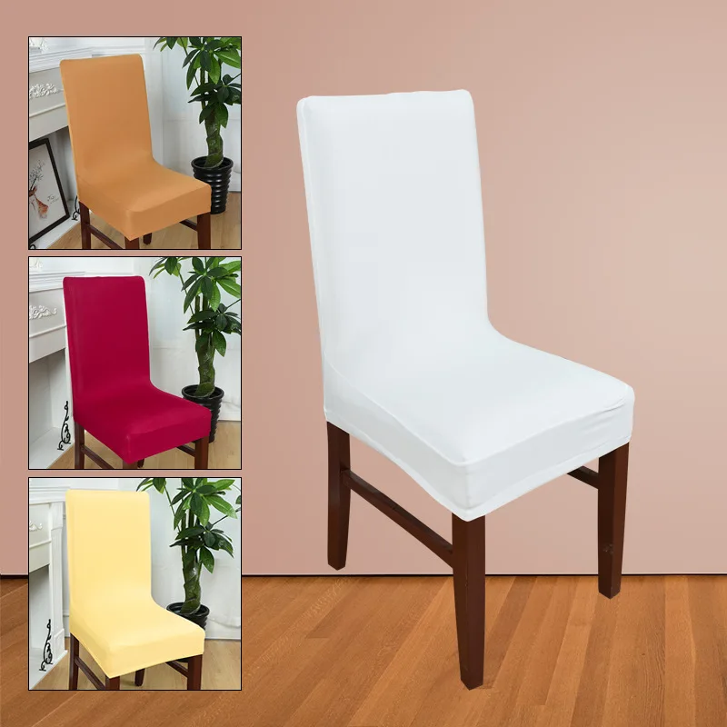 Morigins Fashion Home Textile Chair Cover For Wedding Office Dining Solid Colors Hotel Decoration Case N375 | Дом и сад