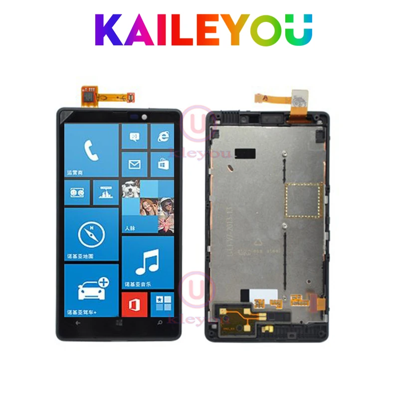 100% оригинальный 4 3 &quot800x480 для Nokia Lumia 820 сенсорный ЖК-экран с рамкой дисплей