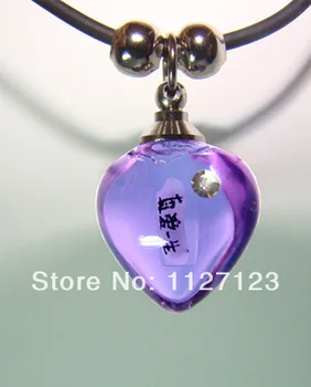 

25pcs/lot violet Small heart Rice vials pendants rice vial pendant perfume empty glass bottle glass spray perfume bottl .