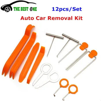 

Auto Car Accessories 12pcs/Set Automotive Car Radio Panel Door Clip Trim Dash Audio Fast Removal Installer Pry Repair Tool Kit