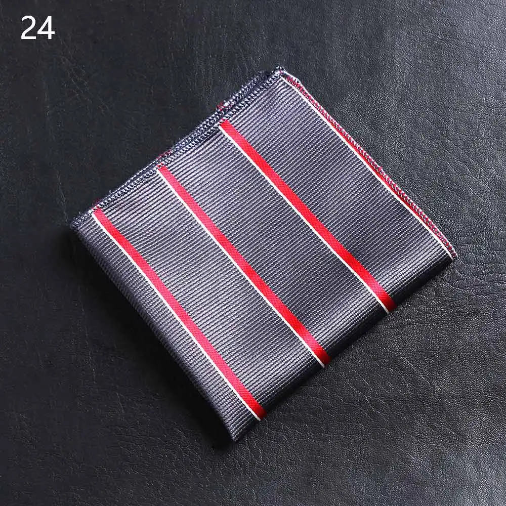 24 Ties 23*23 см винтажная атласная Вышивка Пейсли для мужчин бизнес платок Карманный квадратный цветочный полотенце для сундуков носовые платки для костюма аксессуары - Цвет: 24 Ties