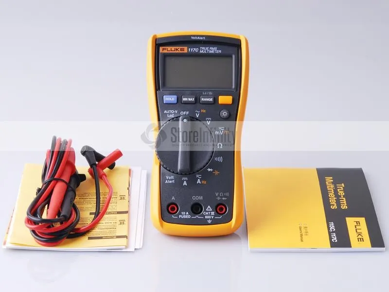 Fluke 117C мультиметр VoltAlert счетчик света+ мягкий чехол для переноски True RMS