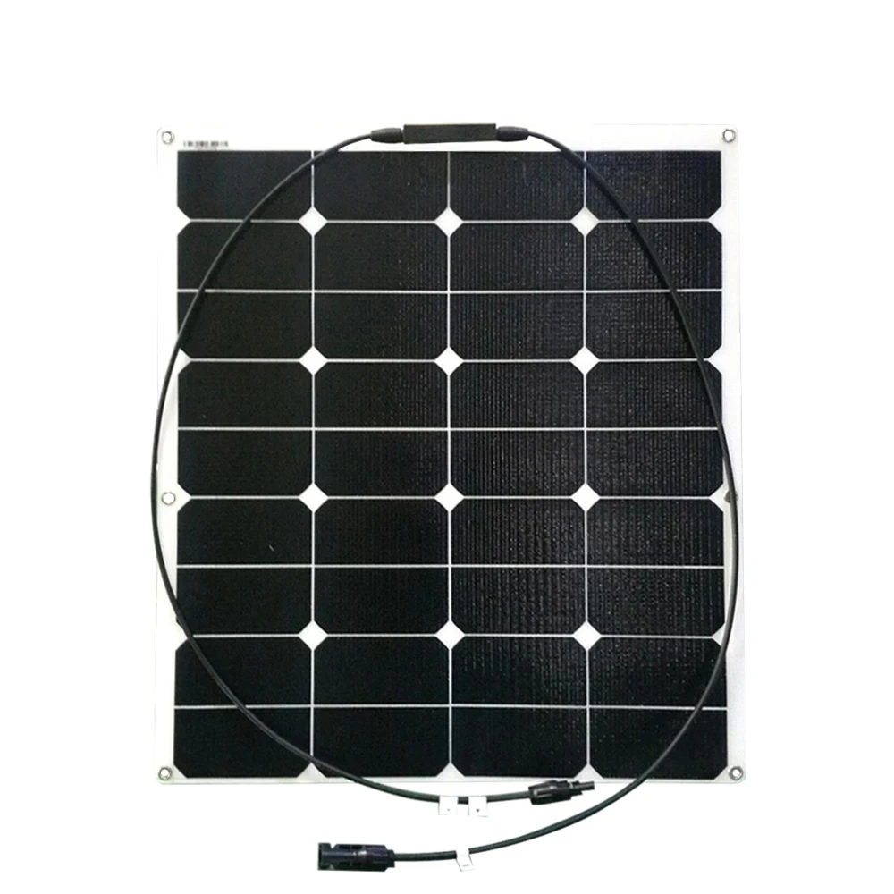 XINPUGUANG 60 Вт 20 в ETFE Поверхностная солнечная панель DIY RV лодка наборы солнечная система Гибкая 12 в 10 А Солнечный контроллер 3 м MC4 кабельный зажим