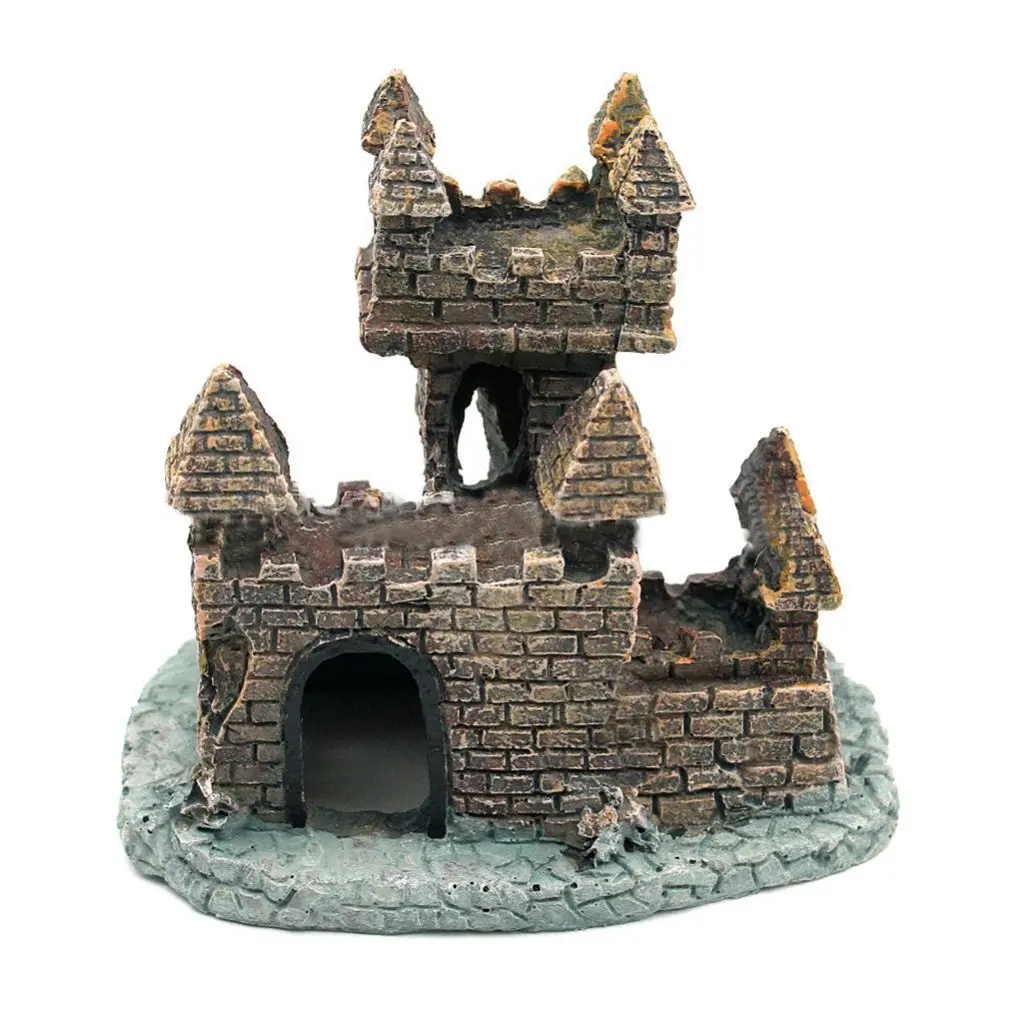 

Resin Artificial Tower Castle Aquarium Pet Supplies Ornament Fish Tank Decoration