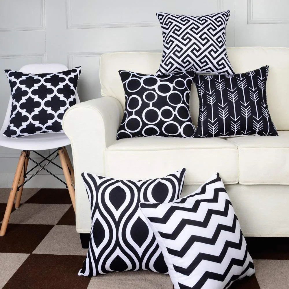 

Cushion Cover 6PC/Set Home Decorative Pillowcase Cotton Linen Sofa Cushion Throw Zara*Women Pillow Cover Kussenhoes Coussin