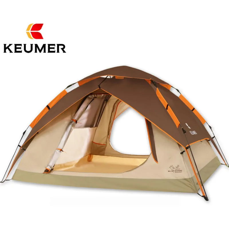 

Fully Automatic oxford UV thicken fabric Camping Tent Anti UV Awning outdoor travel family quick open double layer beach tent