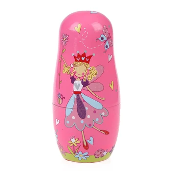 

5-Nesting Cute Wooden Nesting Dolls Matryoshka Russian Doll Christmas Gift