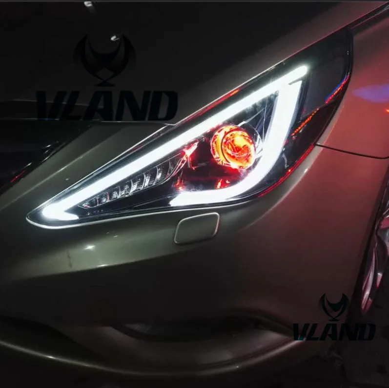 Производитель VLAND автомобильная передняя фара для Sonata светодиодный светодиодные