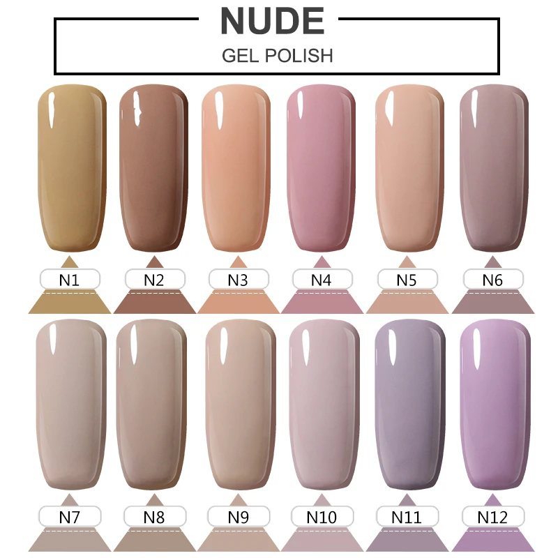 Belle Fille Nude Series Color 10ml Gel Polish UV Soak Off Gel Nail Polish Gel Lacquer Lak Nail Art Vernis Semi Permanant N02
