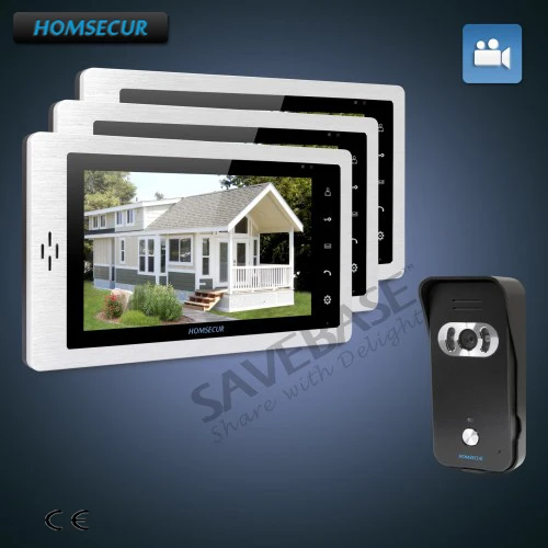 

HOMSECUR Hand-Free 7" Video Door Entry Security Intercom+Intra-monitor Audio Intercom 1C3M