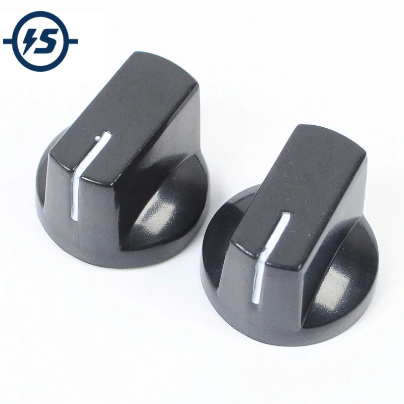 Buy 5pcs Black Flat Head Potentiometer Knob Guitar