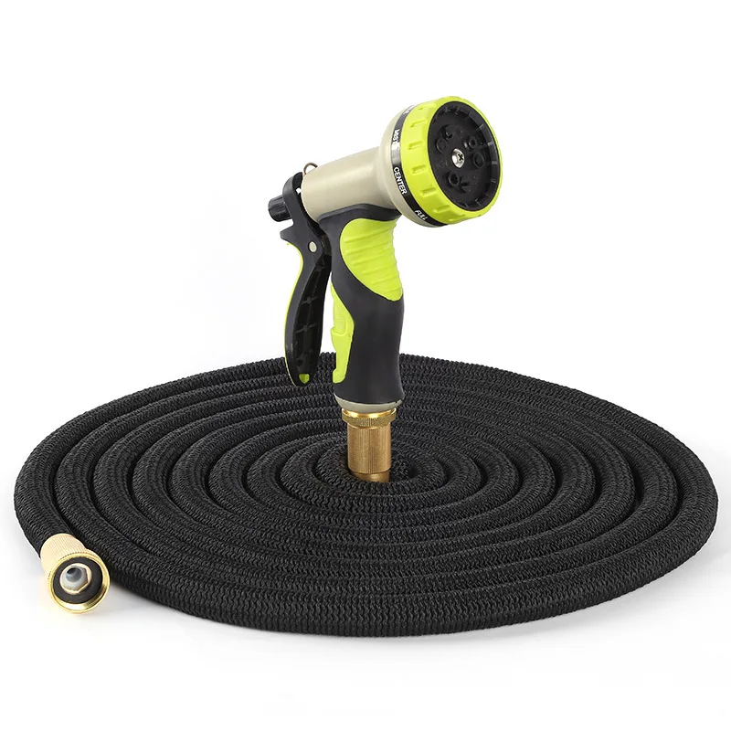 

25FT-75FT Garden Hose Retractable Magic Hose flexible Car Garden Rubber Hose Plastic Water Gun Weapon Watering Garden Supplies