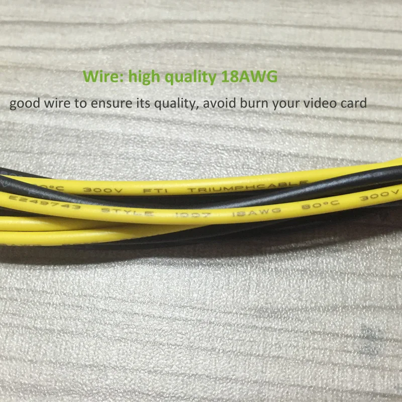ULT-Best Cable PCI-E PCIE 8P Female to 2 Port Dual 8pin 6P+2P Male GPU Graphics Video Card Power Supply Riser Mining Cord Cabo