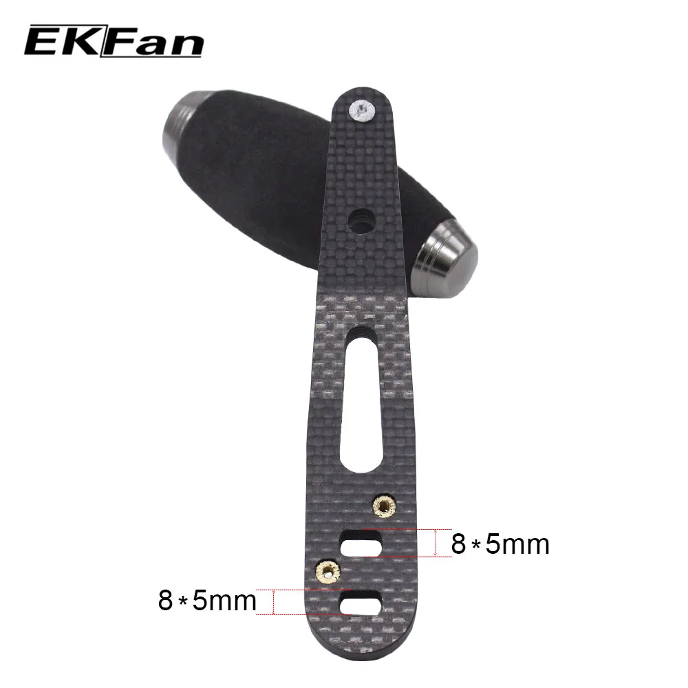 Carretel de Pesca Forma de Fibra de Carbono Alça de Pesca para Trolling Ekfan Novo Design Furos Duplos Rocker T-em Roda 8*5 6 de pesca rocker t-em forma de fibra