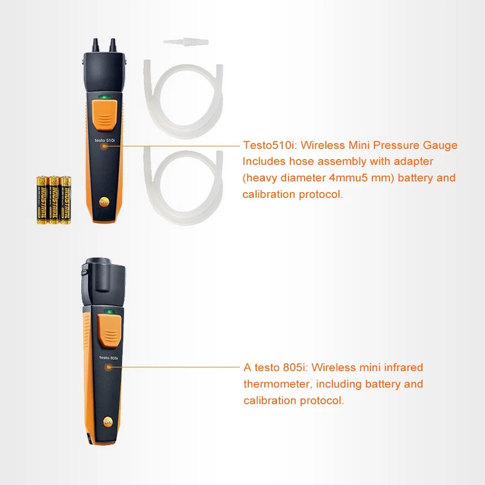  Testo Wireless Smart Pressure Gauge Diagnostic Manifold Bluetooth Air Conditioning Refrigeration El - 4000016134324