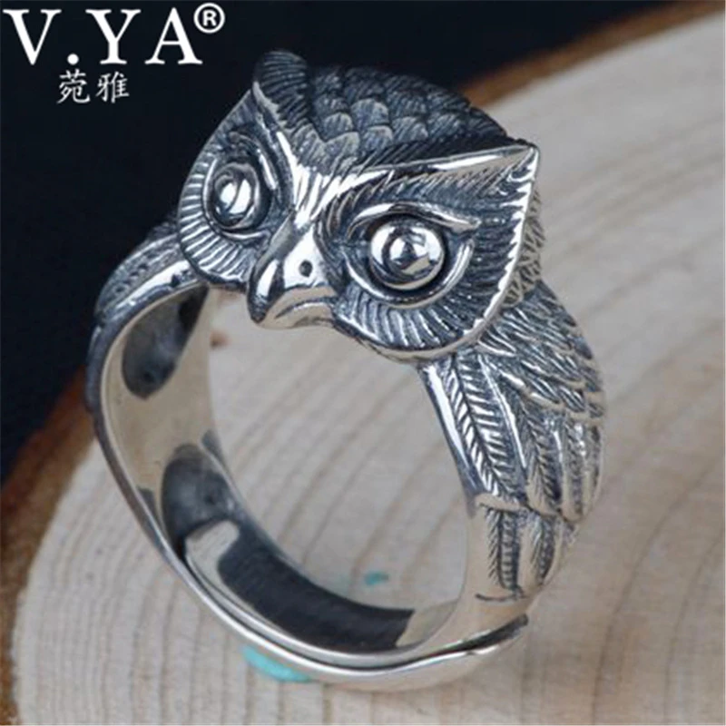 Owl Ring sterling silver Silver Owl Ring Gift for Her Bird Jewelry Bird ring Owl Jewelry