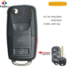 KEYECU обновленный флип-дистанционный ключ с 3 1/4 кнопкой 314 МГц 4D67 чип-FOB для Toyota 4runner Sequoia FCC ID: HYQ12BBX, HYQ12BAN