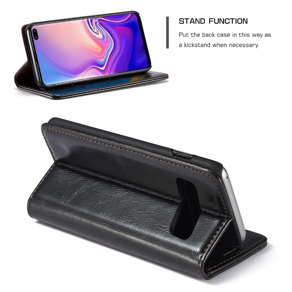 Роскошный кожаный чехол для телефона для samsung Galaxy S10, Магнитный флип-чехол-кошелек, чехол для Galaxy S10 Plus Note 9 Note 8 S9 Coque Capa