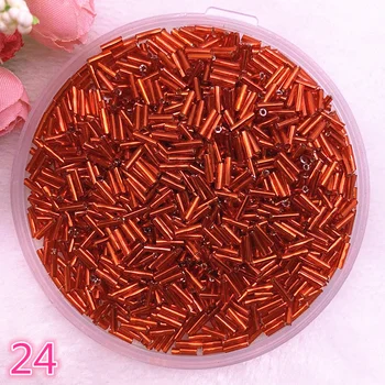 

New 2*6.5mm 400pcs/lot Czech Cylindrical Glass Bugle Beads European Seed Long Tube Two Hole Loose Beads for Jewelry Making #24