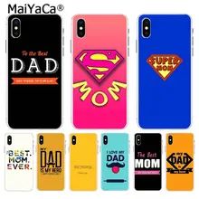 Для iphone 11 pro max чехол лучшая мама папа Высокое качество Аксессуары для телефонов Чехол для Apple iphone 8 7 6 6S Plus X XS max 5 5S SE XR Чехол для мобильного телефона