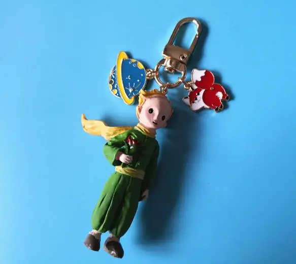 Милый Маленький принц кукла-брелок для ключей LE PETIT Prince лиса роза брелок Подвеска для женщин сумка автомобильные аксессуары на кольцо для ключей