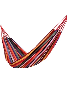 

Outdoor Camping Hammocks Two 2 Person Kids Swinging Hammock Super Capaicty 100KG Fabric Hanging Bed Swing Garden Furniture