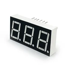 MCIGICM 100 шт. 7 сегментный общий катод 3 Бит цифровой трубки 0,5" 0.56in. Красный светодиодный дисплей 7 сегментов светодиодный цифровой светильник