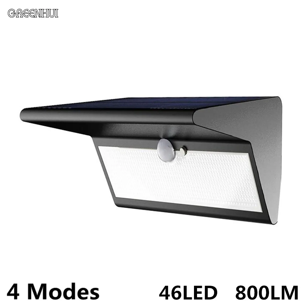 

4Modes 800LM Waterproof 46 LED Security Solar Powered Light PIR Motion Sensor Light Wall Lamp for Path Stairs Garden Outdoor