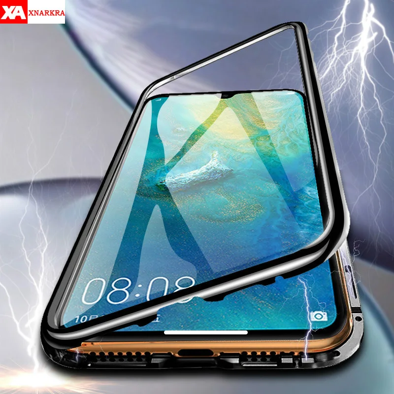 

Magnetic Adsorption Metal Phone Case For Huawei P30 P20 Pro Lite 360 Magnet Magnetic Cover For Huawei Mate 20 20X 10 Pro Lite