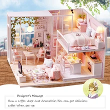 Собрать DIY Кукольный дом с деревянная музыкальная шкатулка кухонные аксессуары модель кукольного домика ручной работы игрушки для детей подарок