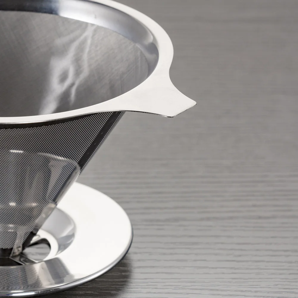 

Reusable Stainless Steel Pour Over Coffee Filter Cone Dripper with Cup Stand MJJ88