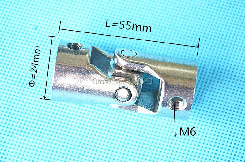 12 мм x 12 мм OD24mm L55mm один универсальные шарниры муфта из нержавеющей стали разъем пересечения оптом пульт ДУ для дистанционно управляемой машины лодки модель