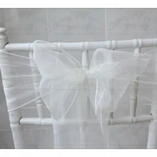 60 цветов-2/3 18x275 см 100 шт из органзы чехлы с бантом Чехлы для стула для свадьбы, памятные события и вечерние банкетные рождественские украшения