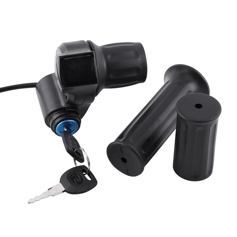 

Electric Bike Switch Half Wrist Throttle Grip with Led Display