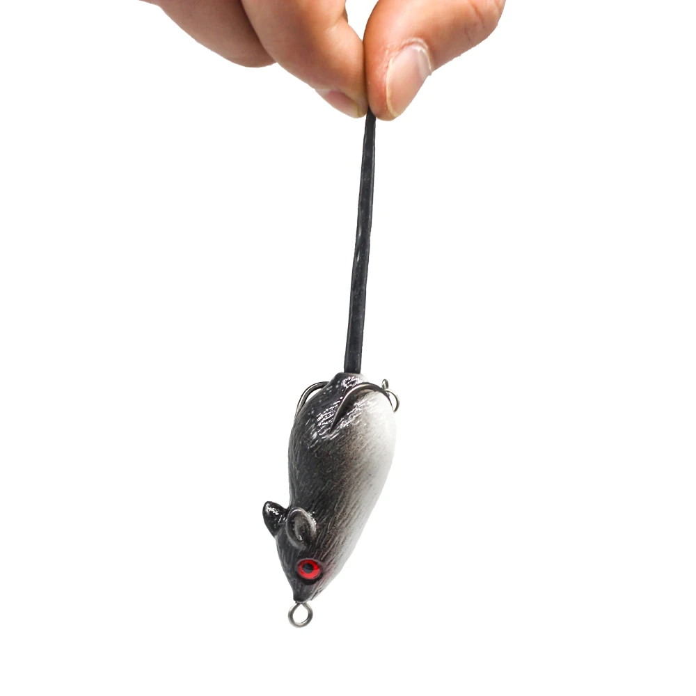 

LUREASY 1Ps simulation mouse bait 6cm 11g soft bait swing bell fishing bait artificial suit fishing bait fishing gear