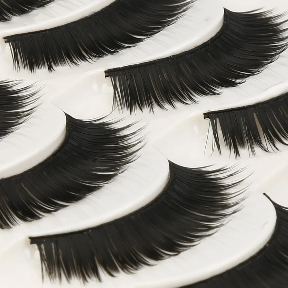 

Big sale! 5 Pair Fashion Natural Handmade Long False Black Eyelashes Makeup False Eye Lashes Extension Natural Long maquiagem