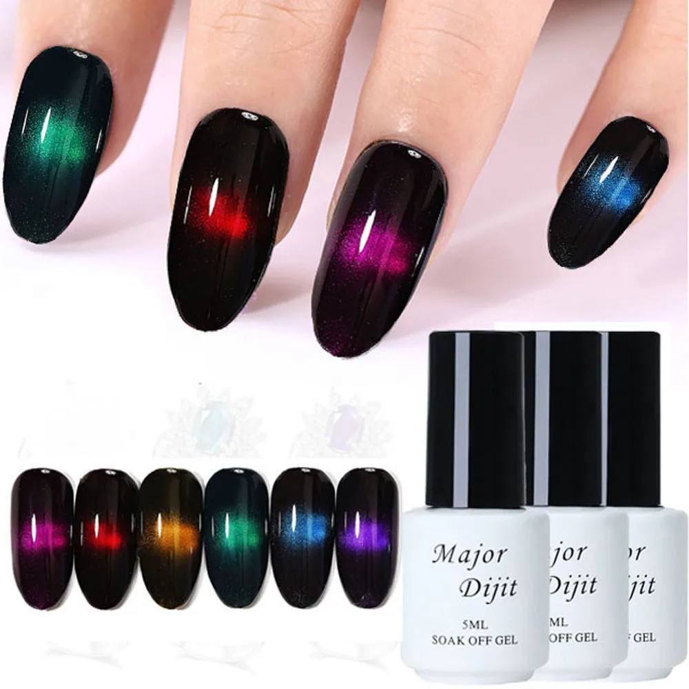 

Nail Polish Permanent MAJOR DIJIT 5ML Cat Eye Gel Nail Polish Nail Art Gel Polish UV LED Gel Polish Lacquer Hybrid 1213