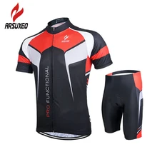 Arsuxeo, для мужчин, для велоспорта футболка с коротким рукавом топы дышащие летние велосипедные 3D Coolmax спонж ватник шорты наборы одежды костюм