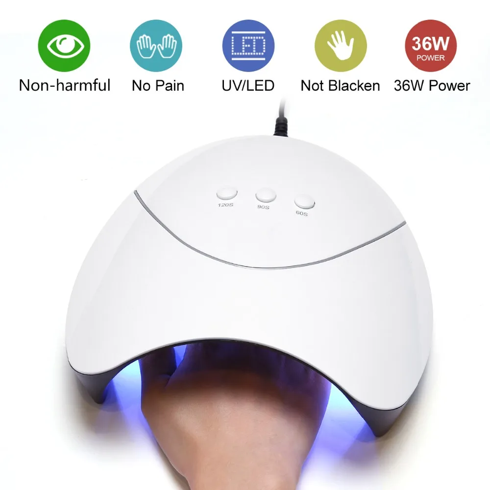 

Modelones Z3 36W Led Lamp Nail Dryer For Gel Cure Machine Tools 12 LEDs Fast Dryer UV Nail Lamp USB Cable UV Lamp For Fingers