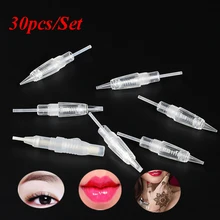 30 шт./компл. Перманентный макияж иглы для швейной машины татуировки бровей губ картридж иглы для татуировки машина одноразовые иглы наборы
