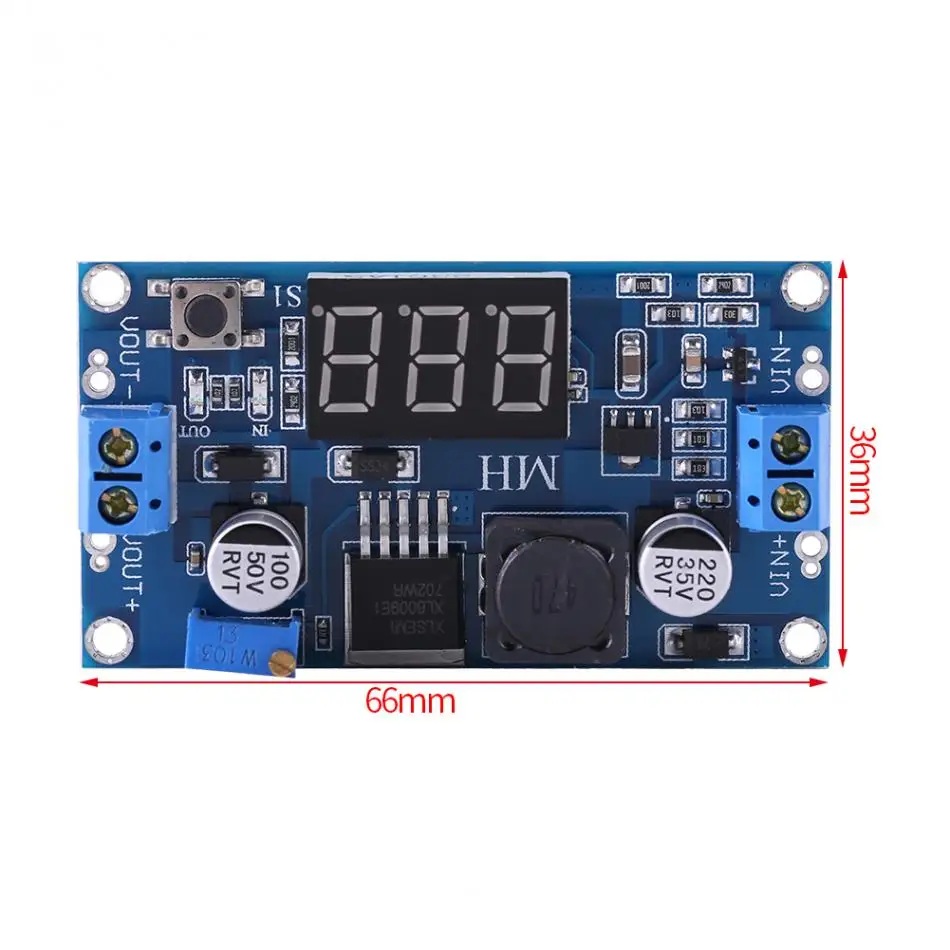 DC-DC повышающий преобразователь постоянного тока 4,5 V-32 V постоянного тока до 5 V-35 В Step Up Модуль преобразователя с цифровой вольтметр Дисплей