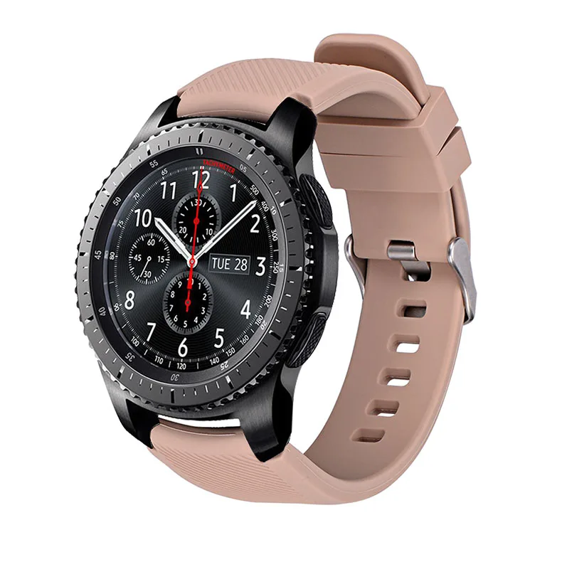 Galaxy watch 46 мм 42 мм ремешок для samsung gear S3 Frontier band 20 мм 22 мм силиконовый ремешок для часов браслет huawei watch GT ремешок S3