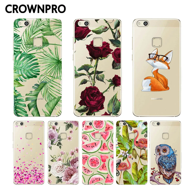 

CROWNPRO Soft Silicon Huawei P10 Lite Case Cover TPU P10 Lite Case Painted Phone Back Protective Case FOR Huawei P10 Lite