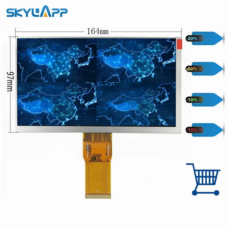 Skylarpu 7 дюймов 164*97 мм ЖК-экран для 1024*600 7300101462 E242868 планшетный ПК дисплей экран панель Стекло дигитайзер Замена