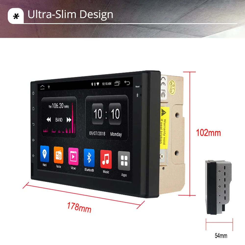 Best Ownice 2 Din K3 4 Core Android 9.0 2G +16GB Car Radio Gps Navigation Universal Autoradio Car Radio 2din Multimedia Car Player 3