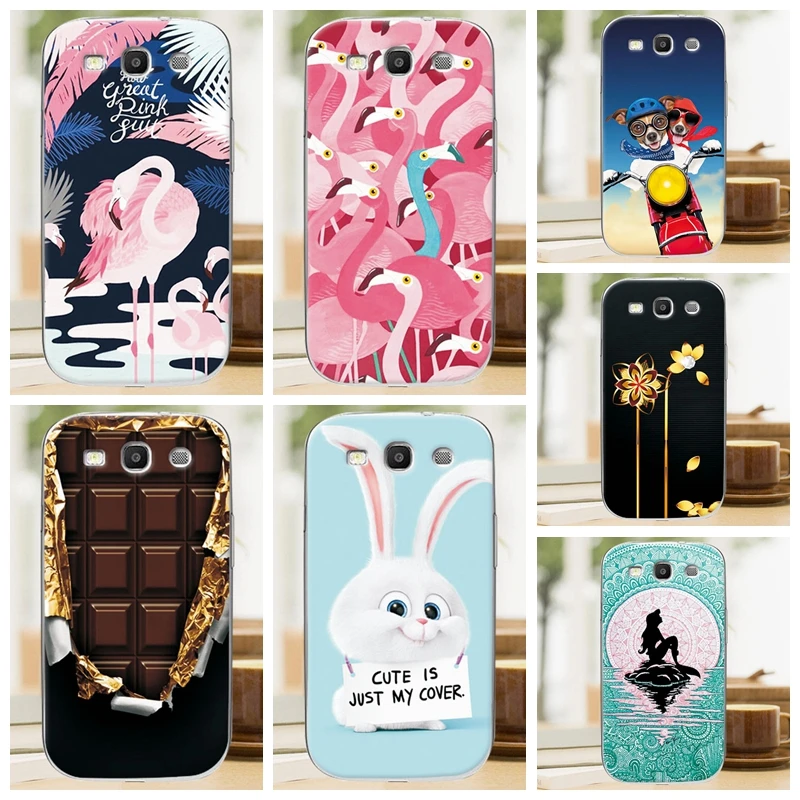 

Silicone Case Cover For Samsung Galaxy S3 4.8" Painted Mermaid Flamingo Phone Cases For Samsung Galaxy S3 i9300 Neo Duos i9300i