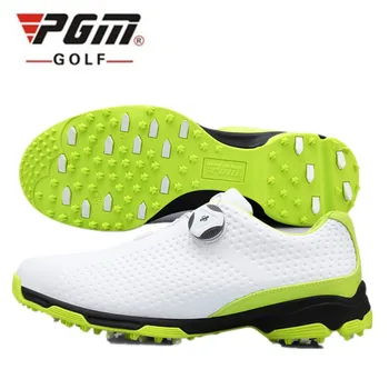 

New! PGM Golf Shoes Men's Waterproof Shoes Double Patent Rotating Shoelaces 3D Printing Microfiber Leather