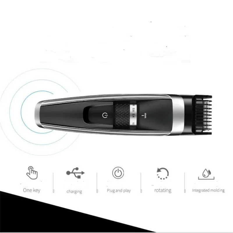 USB перезаряжаемая портативная электрическая 0,4 мм прецизионная укладка бороды для мужчин триммер Бритва для тела машинка для стрижки волос