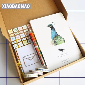 

"Give you the best" Blank sketchbook diary Planner Agenda Scheduler Luxury Notebook Gift Package Gift Box with Pen Stickers