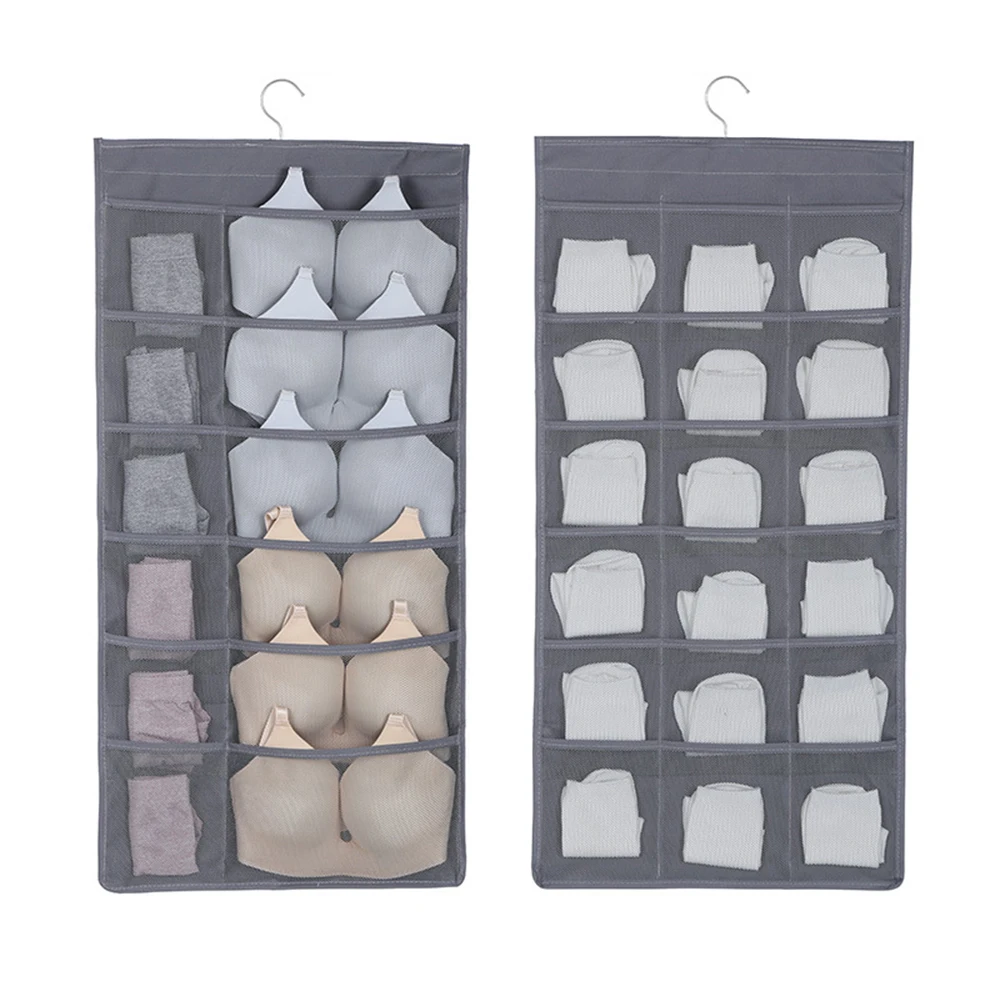 

1PC Underwear Bra Socks Hanging Double-Sided Wardrobe Bedroom Clothes Storage Organizer 40x80cm Oxford Fabric Storage Bag